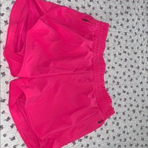 Hot pink athletic shorts